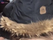 Preview 6 of Pinay in Fur Long down Jacket Sexy Blowjob