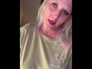 Preview 1 of Cum swallow blonde pretty girl deep throat blowjob