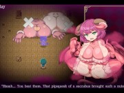 Preview 2 of Futanari Dungeon Quest [ Hentai Game ] Ep.3 latex slime suit is pumping her tiny futa cock