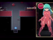 Preview 6 of Futanari Dungeon Quest [ Hentai Game ] Ep.3 latex slime suit is pumping her tiny futa cock