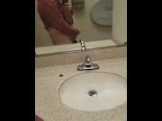 Preview 4 of Chubby Boy Cumming In Public Restroom
