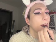 Preview 2 of Sissy boy feminization with hard step daddy suck and fuck