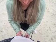 Preview 1 of Risky blowjob on Baltic sea beach