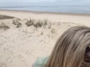 Preview 2 of Risky blowjob on Baltic sea beach