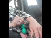 Preview 1 of Desperate To Cum Milf Masturbates & Has Orgasm In Car