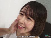 Preview 2 of Asian Kurumi Aoyama fucks a hard cock after sucking it.