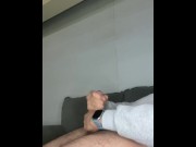 Preview 3 of Jacking off until he comes Thick and big dick dripping cum smearing himself brand new big head