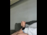 Preview 6 of Jacking off until he comes Thick and big dick dripping cum smearing himself brand new big head