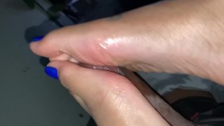 Hungarian Blonde Nympho Sandy Sucking Her Own Feet