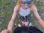 Preview 6 of Teen Amateur German blonde gets fucked upskirt on public with random stranger