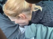 Preview 3 of Cute White Girl Gives Her BBC Friend A Sloppy Blowjob While Riding Down A Country Road Pt.1