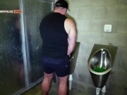 Preview 3 of Stocky Bear Koby Falks Caught Wanking at Public Urinal