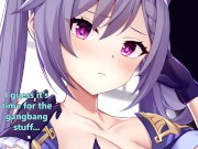 Preview 4 of Genshin gacha gangbang - It's not like Keqing wants to fuck or anything...baka.