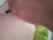 Preview 1 of Husband away. Housefriend is shaving my pussy. I make a video for hubby