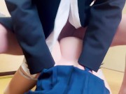 Preview 5 of [For women] A handsome high school student who cums inside a school girl with a high-speed piston
