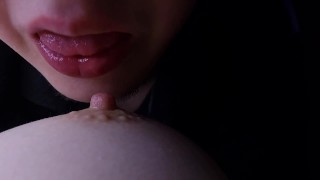 NIPPLE AND TITS SUCKING, NIPPLING ORGASM AND SWEET MOANS
