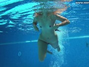 Preview 6 of Swimming pool nudist action by sexy Latina babe Andreina