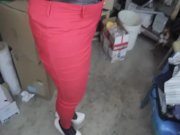 Preview 3 of Testing my red rose pants with my inflated legs, feels some small