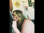 Preview 5 of BBW Tranny Sloppy Head!! JFF for FULL VID!!