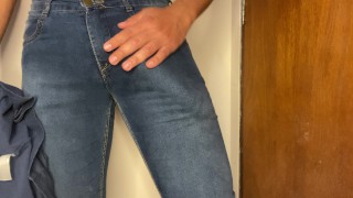 hot friend from work sat on my lap and I had to go to the bathroom to hide my big hard dick