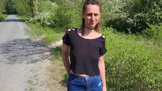 Anal Pickup Evelina Darling ! Cum inside throat and public piss in park