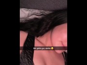 Preview 1 of 18 year old slutty cheats on her boyfriend on Snapchat/ Cuckold/ Sexting/Cheating