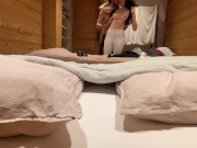Preview 4 of (TEASER) Noisy Bed But Silent Sex At Our Ski Resort Chalet, My BFF's Sleeeping Next Room !