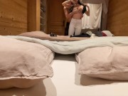 Preview 5 of (TEASER) Noisy Bed But Silent Sex At Our Ski Resort Chalet, My BFF's Sleeeping Next Room !
