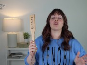 Preview 3 of BDSM Paddle Review - Spartacus 'Bitch' Wooden Zelkova Paddle for Spanking