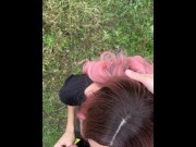 Preview 3 of With a girl in a field in nature I put a dick deep in her pussy