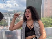 Preview 2 of Crazy tourist is exhibited in metrocable and a mall in the center of medellin