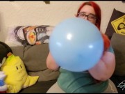 Preview 4 of Blow to pop blue ballon