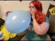 Preview 5 of Blow to pop blue ballon