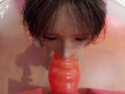 Preview 6 of 3D Challenge - Monster Dildo Facefuck - JOI hentai Preview