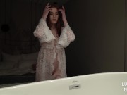 Preview 1 of Redhead decided to take a bath and play with pussy _ Nigonika Best Masturbation 2023