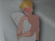 Preview 2 of Naruto has an erotic dream and ends up rubbing his dick on the pillow YAOI