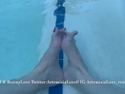 Preview 5 of Artemisia Love POV feet fetish in the pool OF@BunnyLove Twitter:ArtemisiaLove9 IG:ArtemisiaLove_real