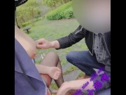Preview 4 of [Outdoors] Spread my legs outdoors and let a man lick my pussy.