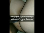 Preview 5 of Snapchats of cheating Latina creampied by friend and multiple BBC'S (unprotected)