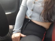 Preview 4 of FINGERING WET JEANS OUTDOOR CAR SERVICE AREA