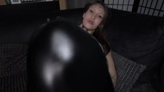 Slutty Stepsister Riding Big Dildo With Squirting, Quivering Creamy Orgasms