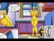 Preview 3 of The Simpsons - Marge Erotic Fantasies - 2 Big Cocks In Both Holes DP Anal - Cheating Wife