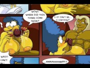 Preview 5 of The Simpsons - Marge Erotic Fantasies - 2 Big Cocks In Both Holes DP Anal - Cheating Wife