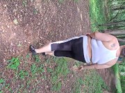 Preview 1 of Walking in the park flashing and nude and yes, I got caught!