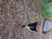 Preview 2 of Walking in the park flashing and nude and yes, I got caught!