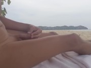 Preview 3 of Bottomless at the beach. All naked in public