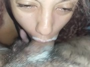 Preview 5 of fucked his dick in the back of my throat making my eyes water filling my mouth with2extreme creampie