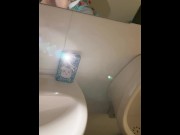 Preview 4 of My best friend heterosexual makes me suck his big dick in the public toilets of my university