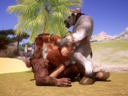 Preview 3 of Furry Cow gets Double Penetrated by Huge Cocks Yiff 3D Hentai