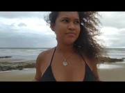 Preview 3 of Getting naked at public beach (risky)